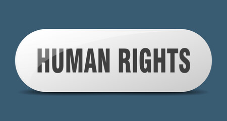 human rights button. sticker. banner. rounded glass sign