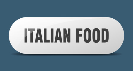 italian food button. sticker. banner. rounded glass sign