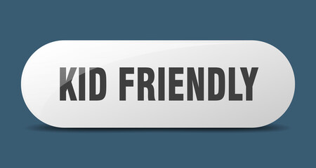 kid friendly button. sticker. banner. rounded glass sign