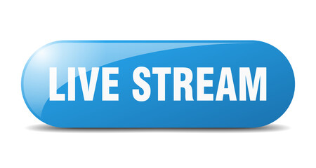 live stream button. sticker. banner. rounded glass sign