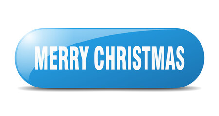 merry christmas button. sticker. banner. rounded glass sign