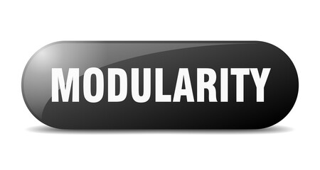 modularity button. sticker. banner. rounded glass sign