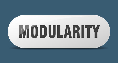 modularity button. sticker. banner. rounded glass sign