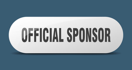 official sponsor button. sticker. banner. rounded glass sign