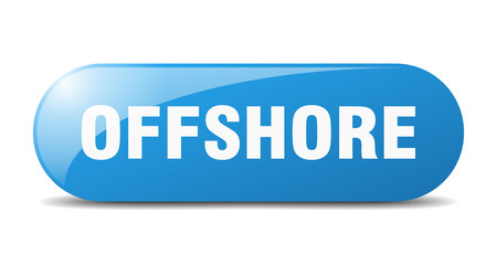 offshore button. sticker. banner. rounded glass sign