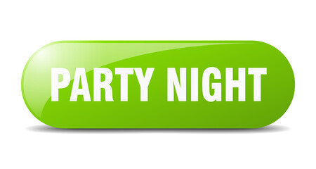 party night button. sticker. banner. rounded glass sign