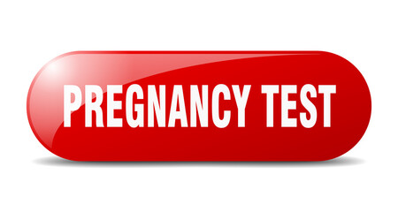 pregnancy test button. sticker. banner. rounded glass sign