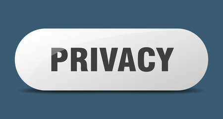 privacy button. sticker. banner. rounded glass sign
