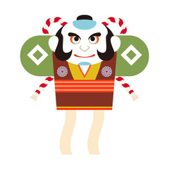 奴凧　やっこ凧　お正月イラスト素材