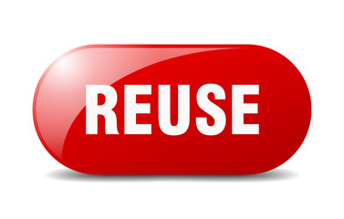 reuse button. sticker. banner. rounded glass sign