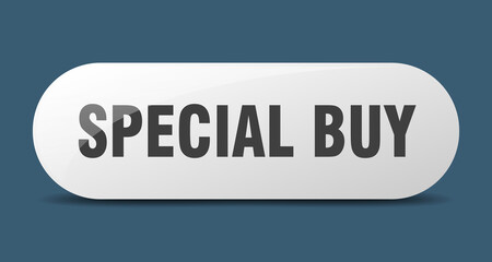 special buy button. sticker. banner. rounded glass sign