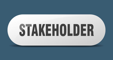 stakeholder button. sticker. banner. rounded glass sign