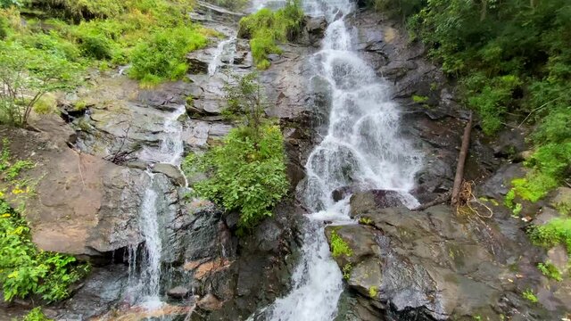 Wondrous Close Up Of Amicalola Falls,  Tallest Waterfall In Georiga