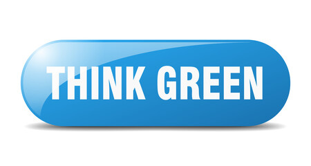think green button. sticker. banner. rounded glass sign