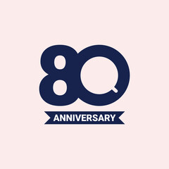Obraz premium 80 Years Anniversary Celebration Vector Template Design Illustration