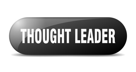 thought leader button. sticker. banner. rounded glass sign