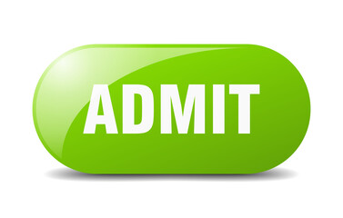 admit button. sticker. banner. rounded glass sign