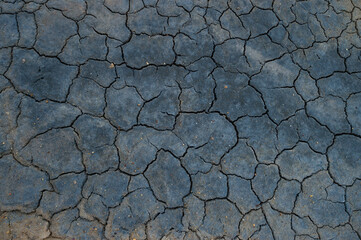 Cracks on the floor of  Hverir geothermal area, Námaskarð, Iceland.