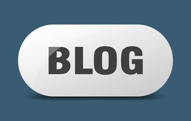 blog button. sticker. banner. rounded glass sign