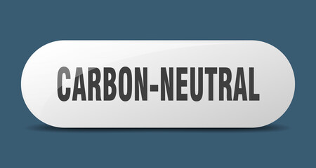 carbon-neutral button. sticker. banner. rounded glass sign