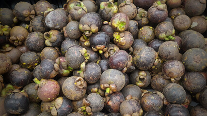 Mangosteen purple plenty of places a combination in the basket.