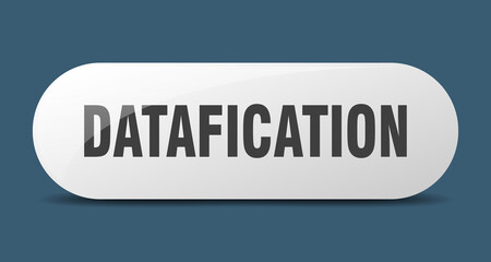 datafication button. sticker. banner. rounded glass sign
