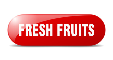 fresh fruits button. sticker. banner. rounded glass sign