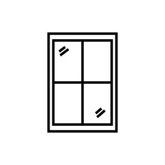 Window icon with outline style vector for your web design, logo, UI. illustration
