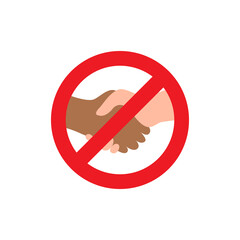 No handshake icon design. vector illustration