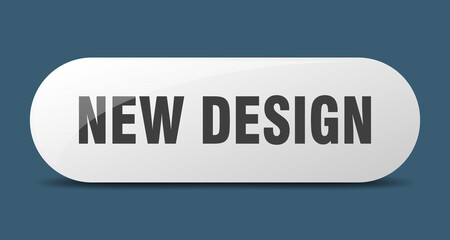 new design button. sticker. banner. rounded glass sign