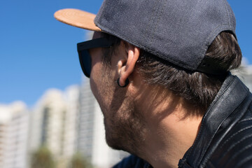 young man happy smiling happiness concept advertising social media campaign health, positivity, youth vacation summer winter