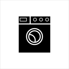 washing machine icon with glyph style vector for your web design, logo, UI. illustration