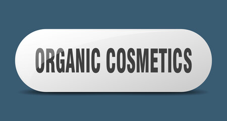 organic cosmetics button. sticker. banner. rounded glass sign