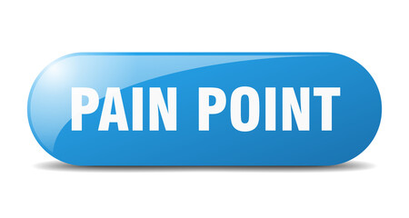 pain point button. sticker. banner. rounded glass sign