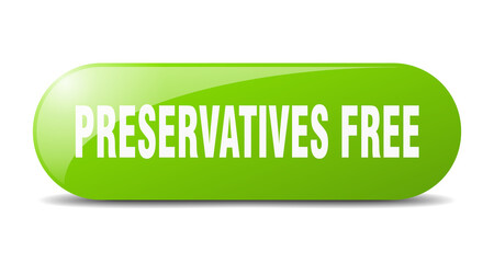 preservatives free button. sticker. banner. rounded glass sign