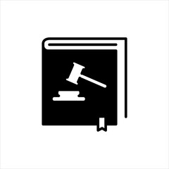 Law Book icon vector glyph style