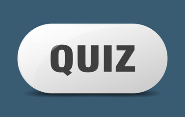quiz button. sticker. banner. rounded glass sign