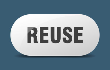 reuse button. sticker. banner. rounded glass sign