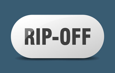 rip-off button. sticker. banner. rounded glass sign
