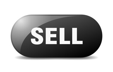 sell button. sticker. banner. rounded glass sign