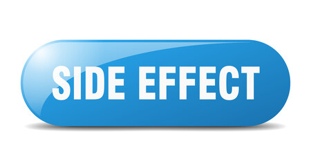 side effect button. sticker. banner. rounded glass sign