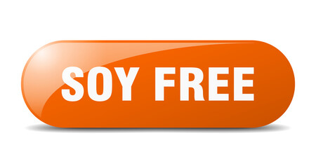 soy free button. sticker. banner. rounded glass sign