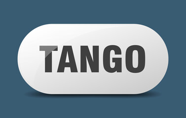 tango button. sticker. banner. rounded glass sign