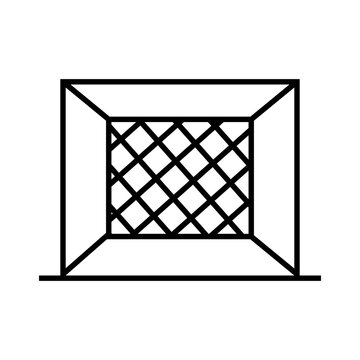 Soccer Goal icon vector outline style