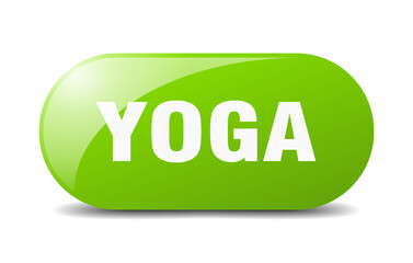 yoga button. sticker. banner. rounded glass sign