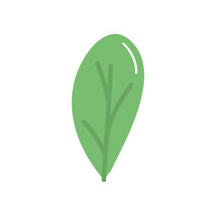 leaf icon image, flat style
