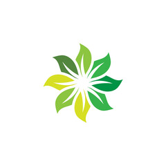 Fototapeta na wymiar Green garden green leaf Logo Template