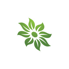 Green garden green leaf Logo Template