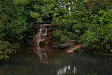 A small waterfall in the woods