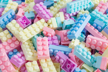 colorful plastic toy building blocks